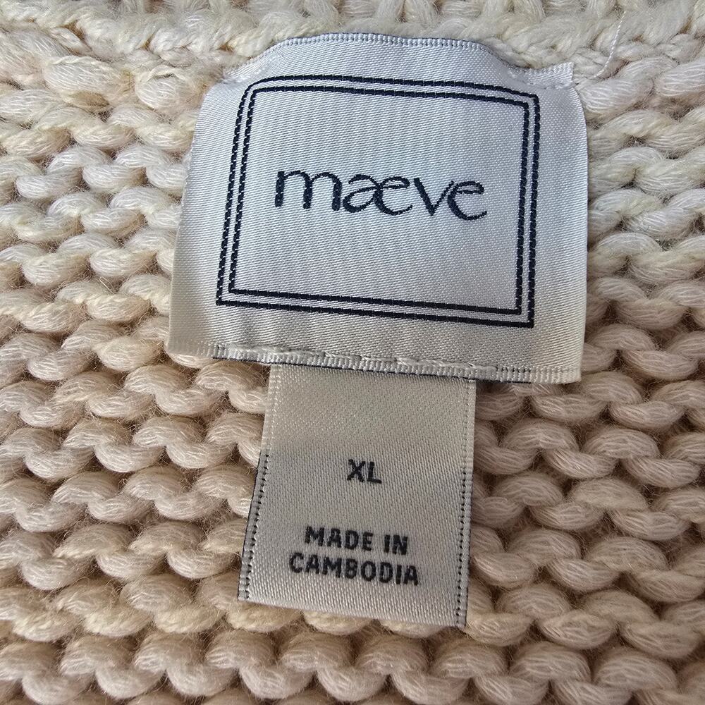 NWT Anthropologie Maeve Lighthouse Collared V-Neck Cardigan Sweater. Size XL. - Picture 8 of 10